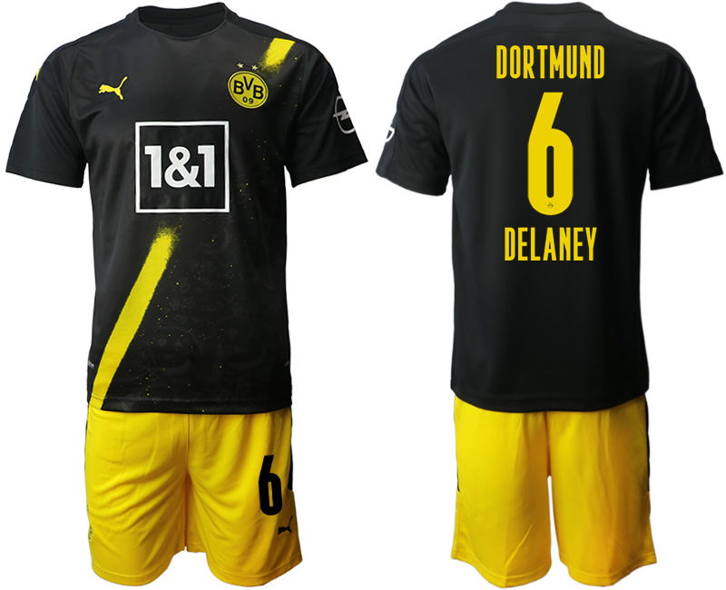 Men 2020-2021 club Borussia Dortmund away #6 black Soccer Jerseys->borussia dortmund jersey->Soccer Club Jersey